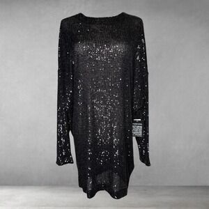 In the Mood for Love Alexandra Sequin‎ Mini Dress Black NEW size XS